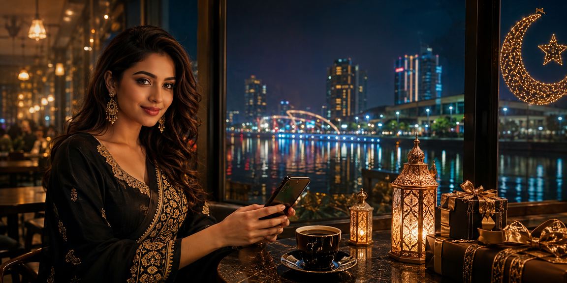 ঢাকায় ঈদ উৎসবে মোবাইলে লটারি পেমেন্টের দৃশ্য